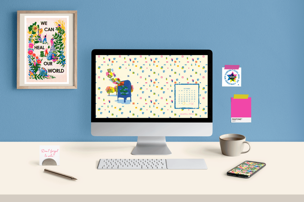 Decorate your devices with our free Art for Change October wallpapers