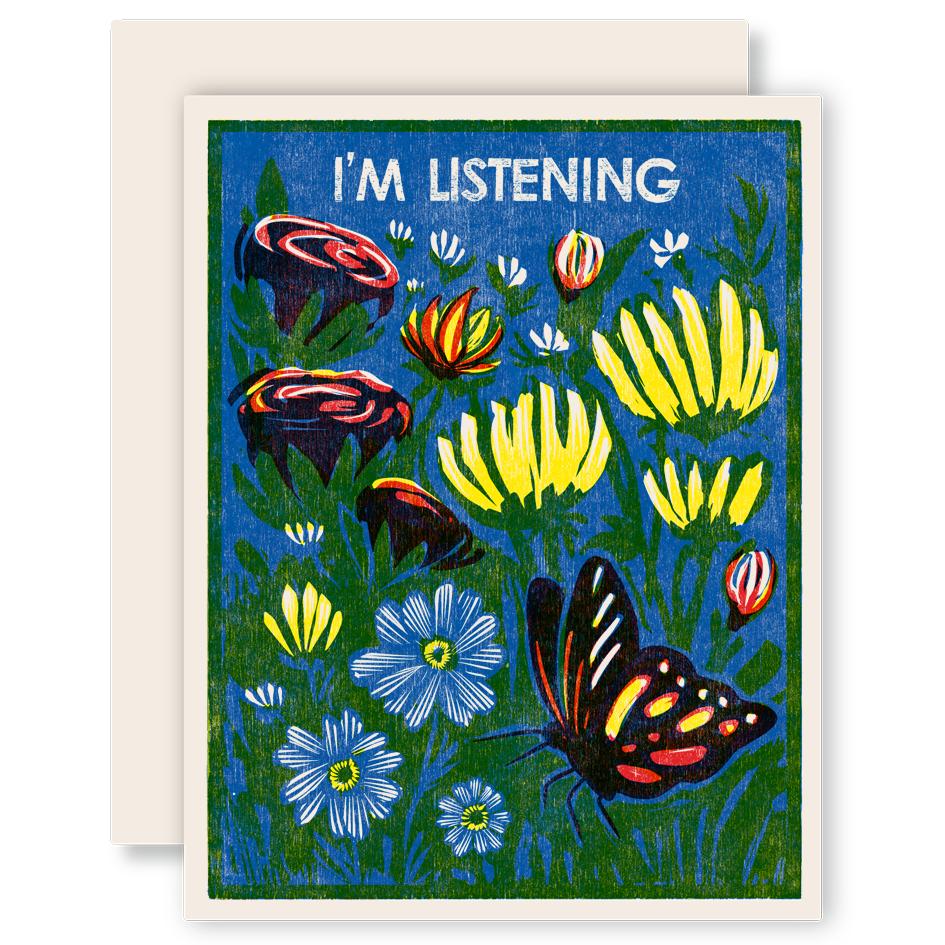 I'm Listening Letterpress Card – Heartell Press